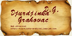 Đurđinka Grahovac vizit kartica